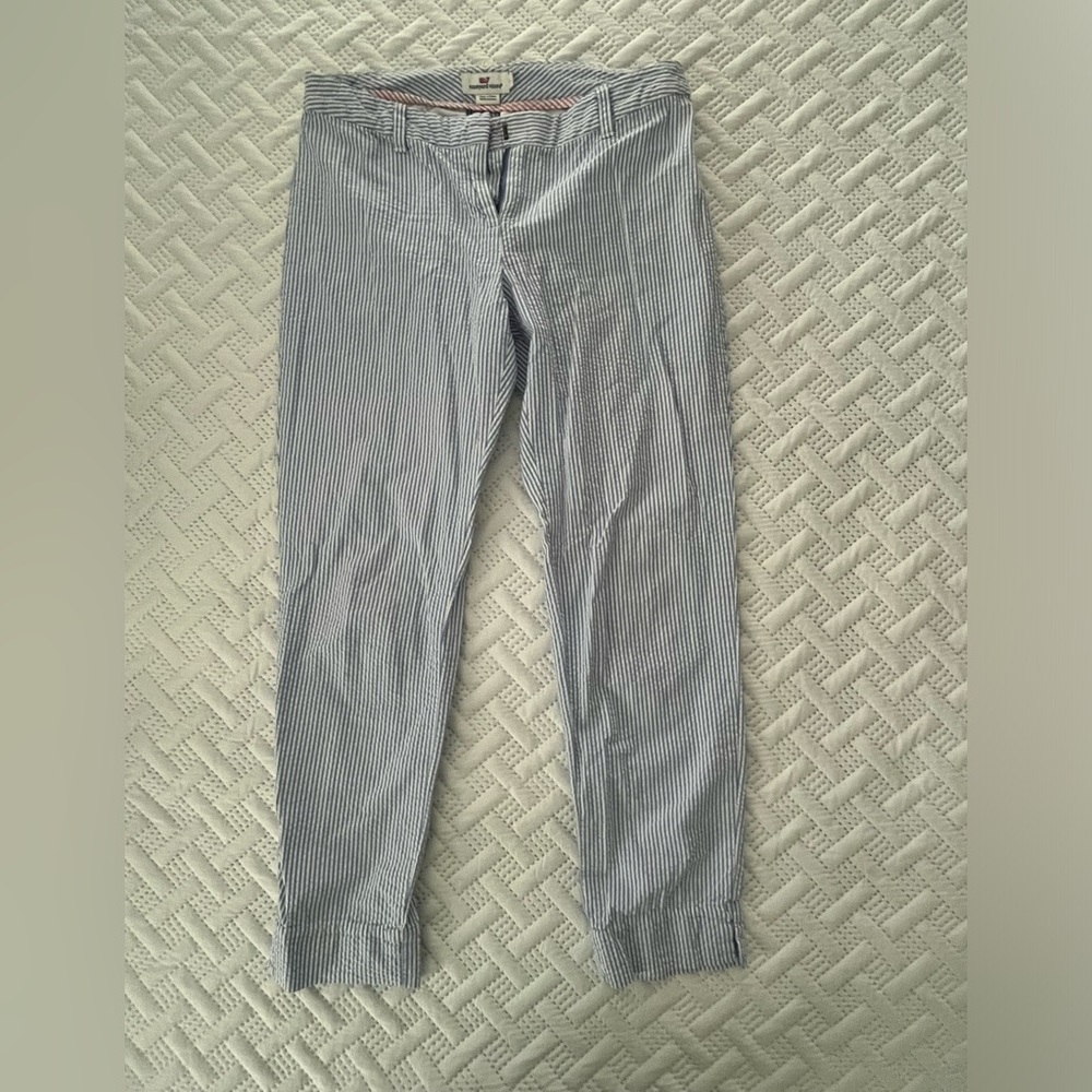 Vineyard Vine Seersucker Cropped Pant